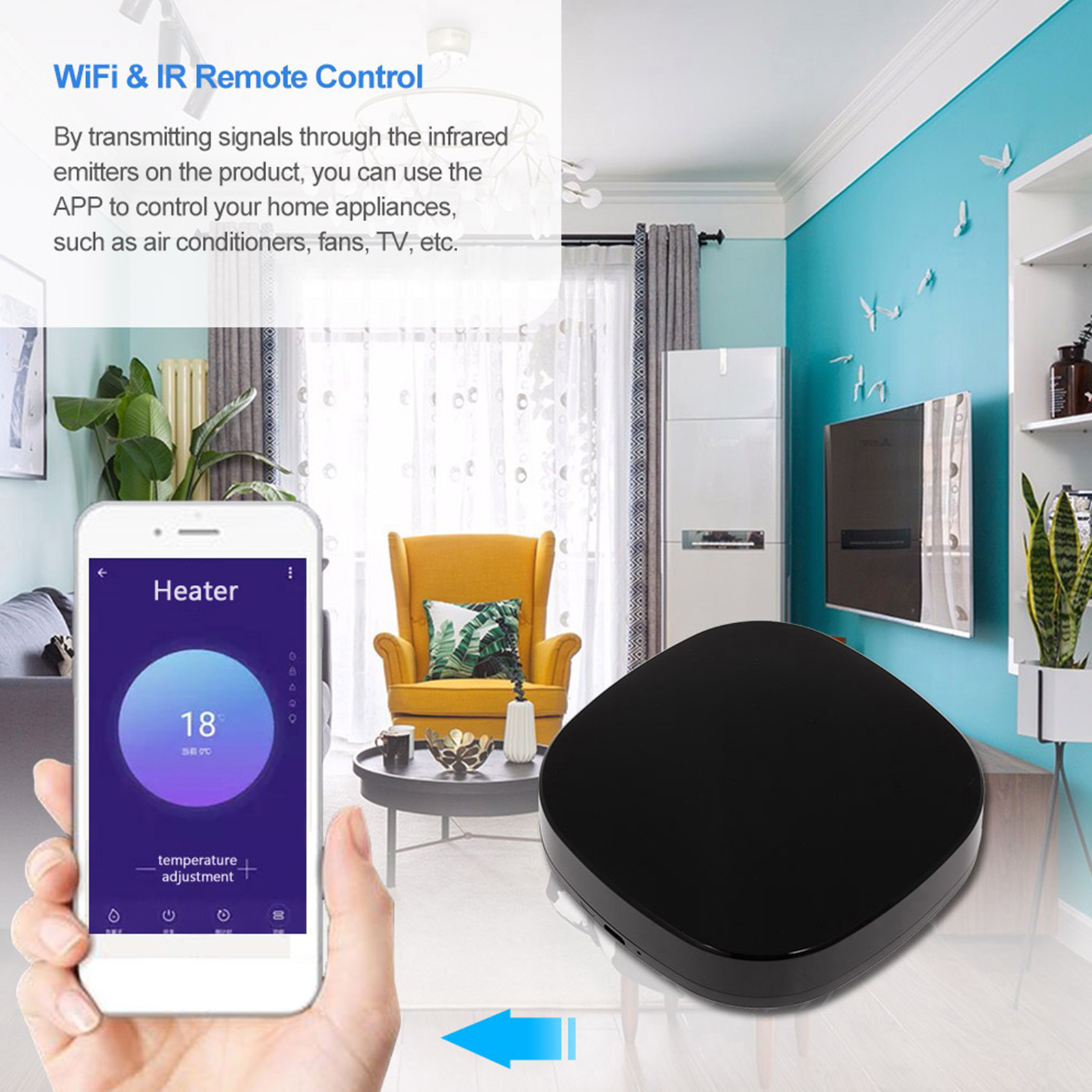 Điều Khiển Từ Xa IR WiFi A1 Smart Universal Home Thích Hợp Cho Trợ Lý Google Alexa