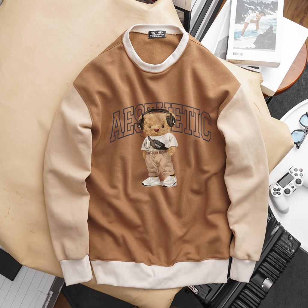 Bigsize - Áo sweater big size 85-130kg in hình gấu