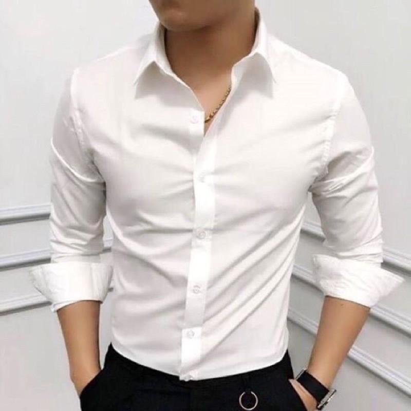SƠMI TRẮNG VẢI TRƠN CHỐNG NHĂN