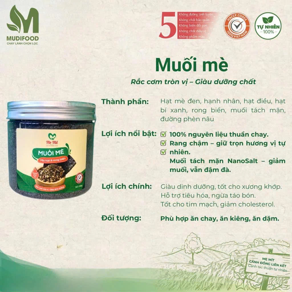 Muối Mè Mix Hạt Dinh Dưỡng Và Rong Biển Mẹ Mít Hộp 200g - Ăn Chay, Ăn Kiêng, Mẹ Bầu, Healthy, Giòn Béo Bổ Dưỡng, Gia Vị Chấm Các Món Rau Luộc