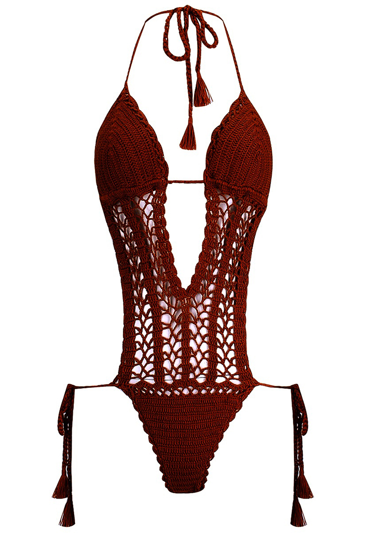 Mamadelta | La Turquesa Crochet Swimsuit | Áo tắm một mảnh thiết kế len móc cao cấp