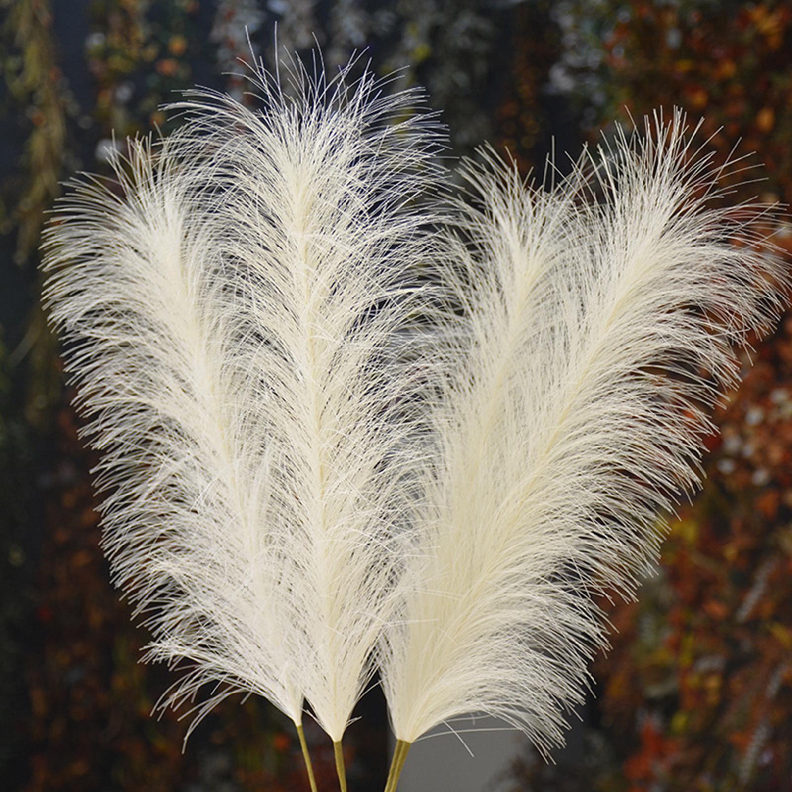 Faux Pampas Grass Bouquet 10pcs 24“/61cm, Natural Artificial Pampas Grass Decor Reed, Boho Wedding Decor, Home Decoration