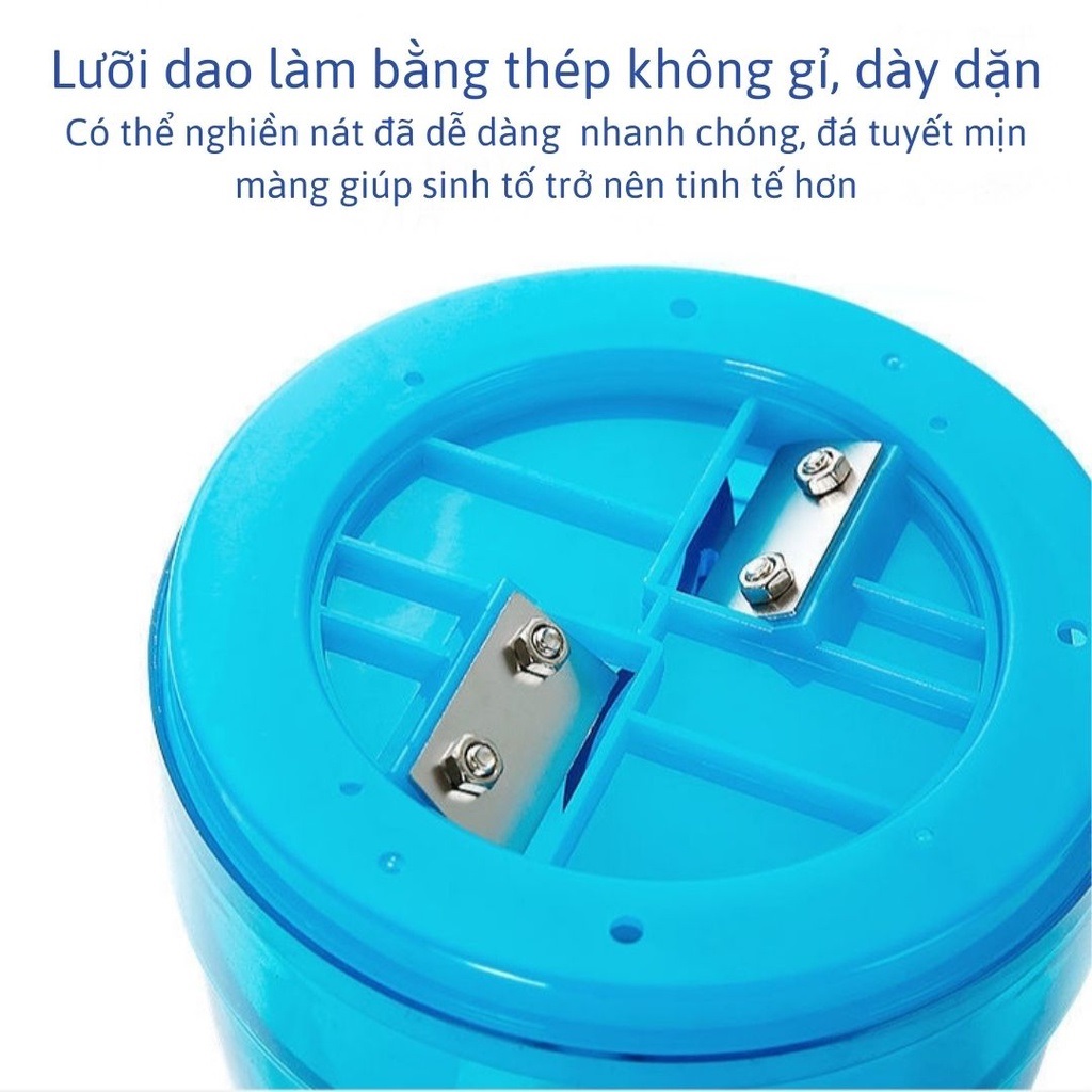 Máy bào đá tuyết mini cầm tay, Máy xay đá bào bằng tay 2 lưỡi bào đá tuyết cực mịn - Chính hãng MINIIN