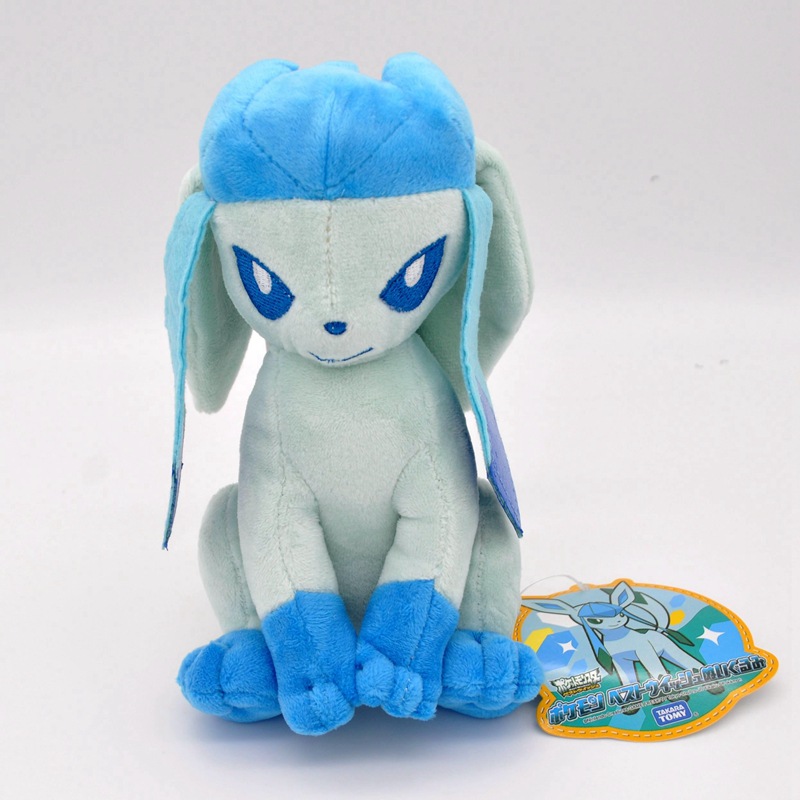 Gấu Bông Pokemon Eevee (Eevui) Glaceon Hệ Băng (20Cm---30Cm) Nguyên Tem Nguyên Tag Hàng Xịn Cao Cấp (Tặng Kèm 1 Ví Da 12 Ngăn Đựng Thẻ ATM, CCCD)