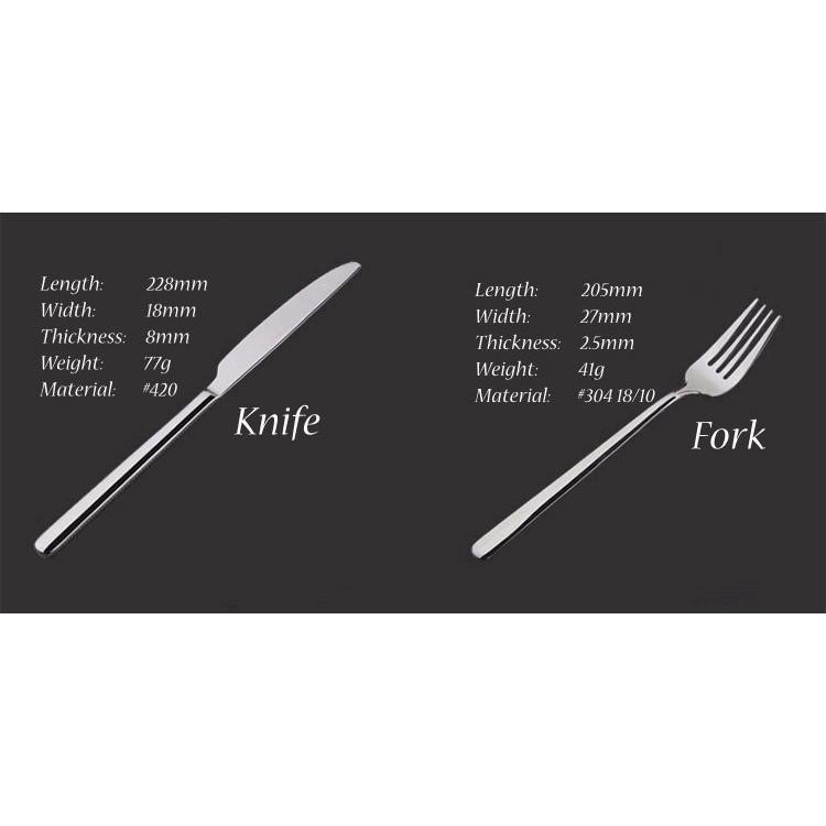 Bộ 3 thìa , dao, nĩa Hàn quốc inox xịn (K003+K001+K002)