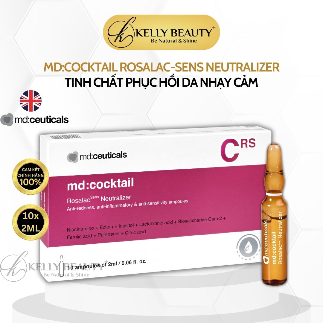 Tinh Chất Giảm Đỏ, Phục Hồi Da Nhạy Cảm MD:Cocktail Rosalacsens Neutralizer - MD:Ceuticals | Kelly Beauty