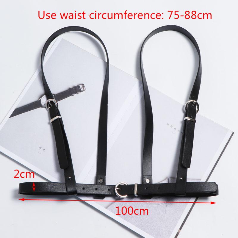 HATCYGGO Nữ Đen Suspender Dây Dây Nịt Da Nữ Gợi Cảm Dây Áo Lót Cage Vòng Dây Có Thể Điều Chỉnh Dây Đeo Punk Rock Phụ Kiện