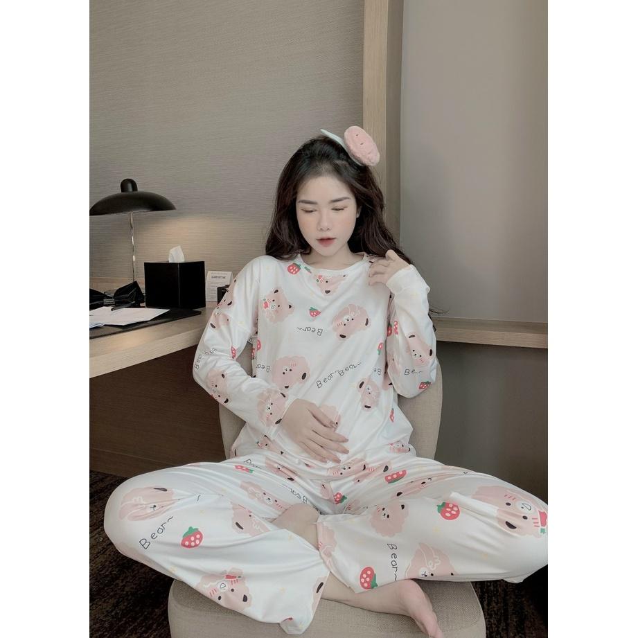 Bộ đồ bầu dài tay hàng cao cấp chất cotton mặc bầu và sau sinh