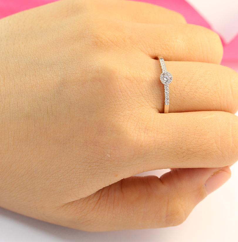 Nhẫn bạc nữ đẹp đính đá tinh tế NN0196
