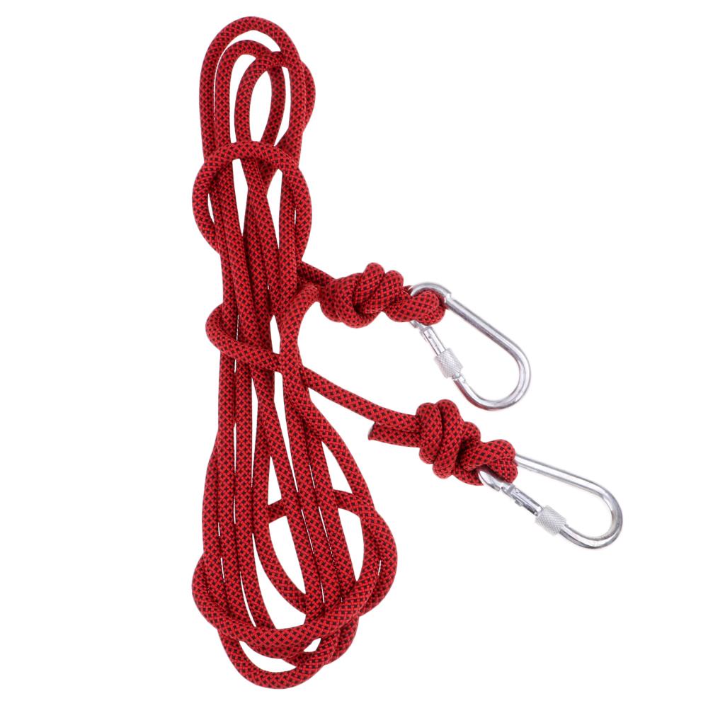 5M 10mm Outdoor Rock Climbing Rope Rescue Rappelling Safety Static Rope