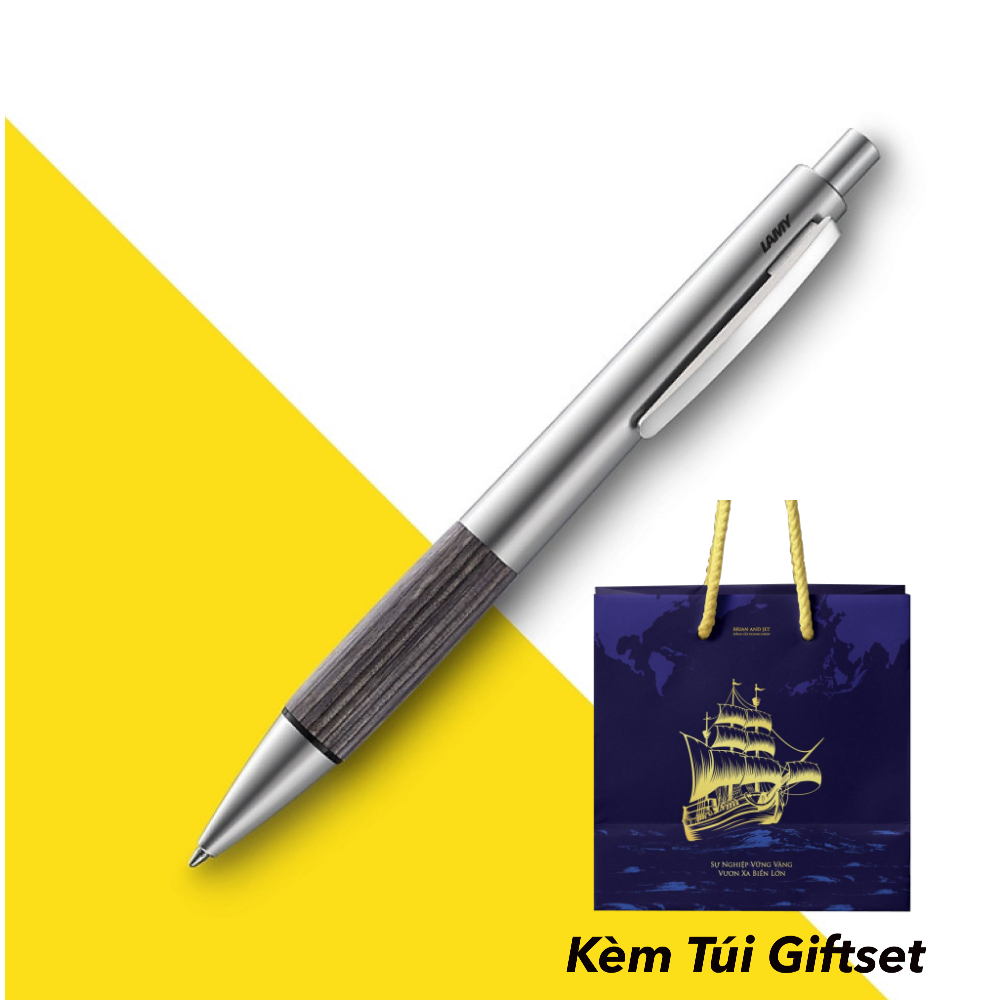 Bút Bi Nước Lamy Accent B&amp;J Kèm Túi Giftset '' Sự Nghiệp Vững Vàng - Vươn Xa Biển Lớn '' Cao Cấp