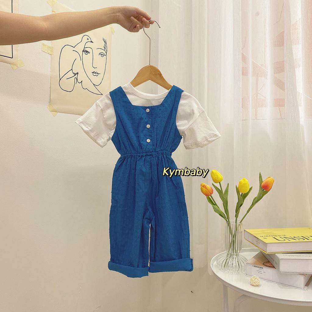 Jumpsuit cổ vuông sành điệu cho bé J676