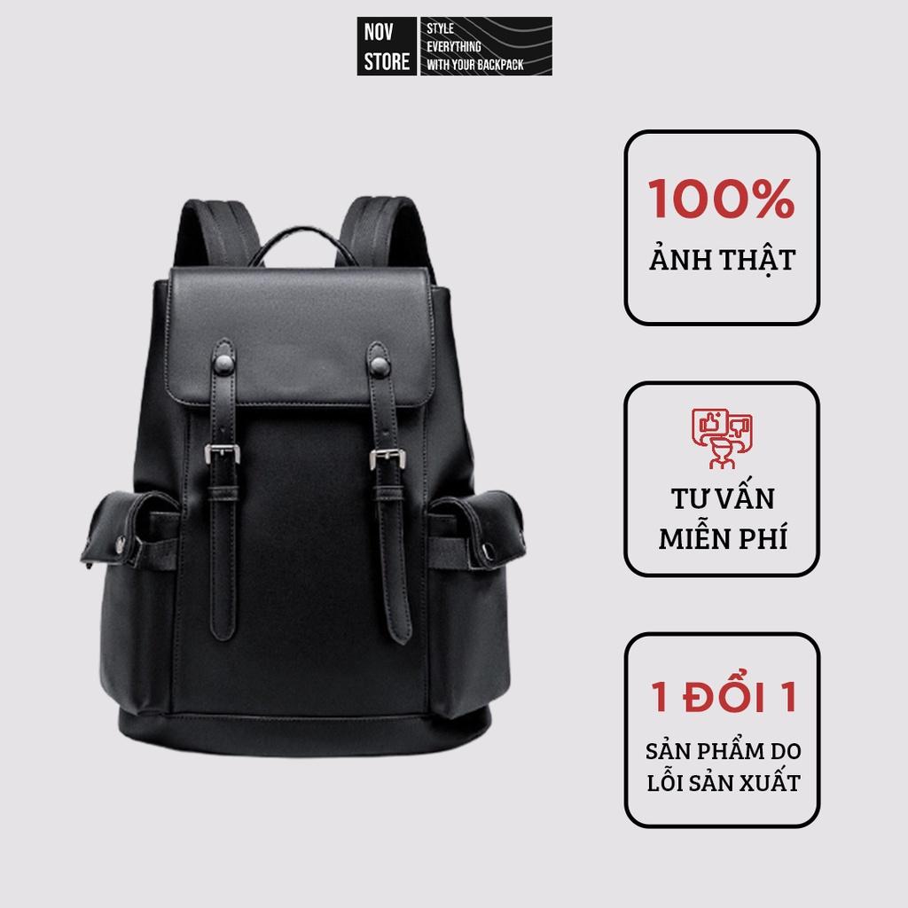 Balo da đứng form như hình chất da PU dày dặn, cứng cáp, chống thấm nước-Voyagers Backpack,novstore