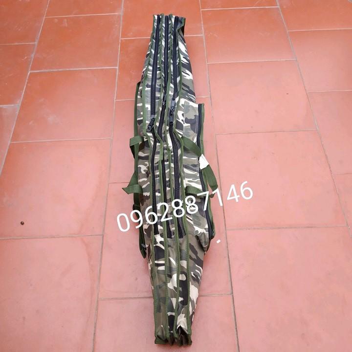 Túi bao đựng cần câu cá 2 ngăn lớn kèm ngăn phụ