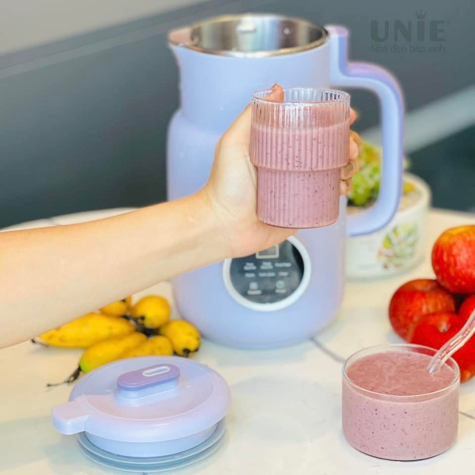 Máy Làm Sữa Hạt Đa Năng Mini Unie UMB08 Pro - 600ml Nắp inox, Xay Nấu 5 Chức Năng - Hàng Chính Hãng