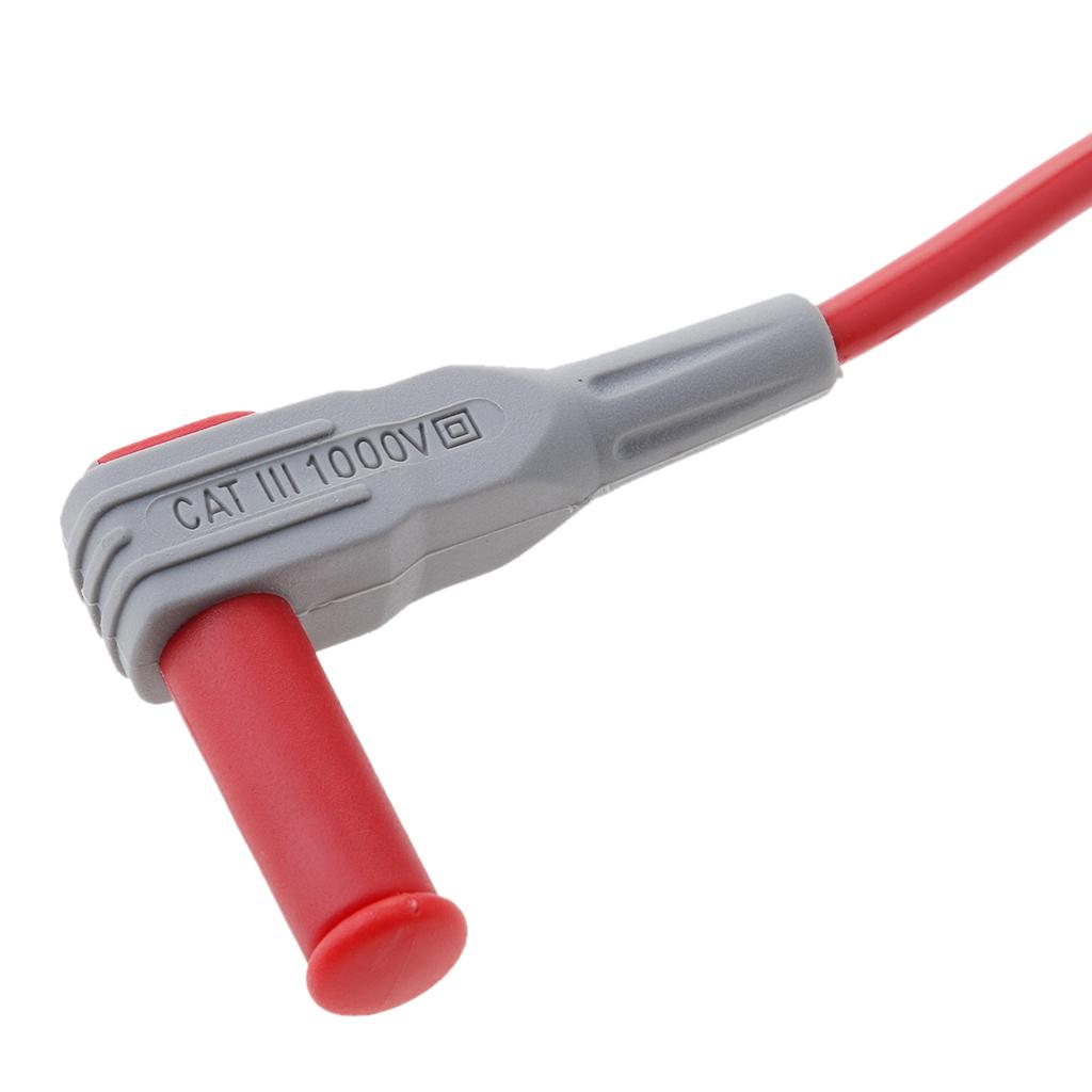 P1032 Silicone Wire Multimeter Test Cable Injection Molded 4mm Banana Plug Test Line Straight to Curved Test Cable