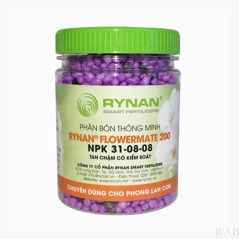 Phân bón thông minh Rynan 5 loại, phân bón tan chậm có kiểm soát cho cây kiểng và hoa lan phát triển toàn diện, lọ 150g