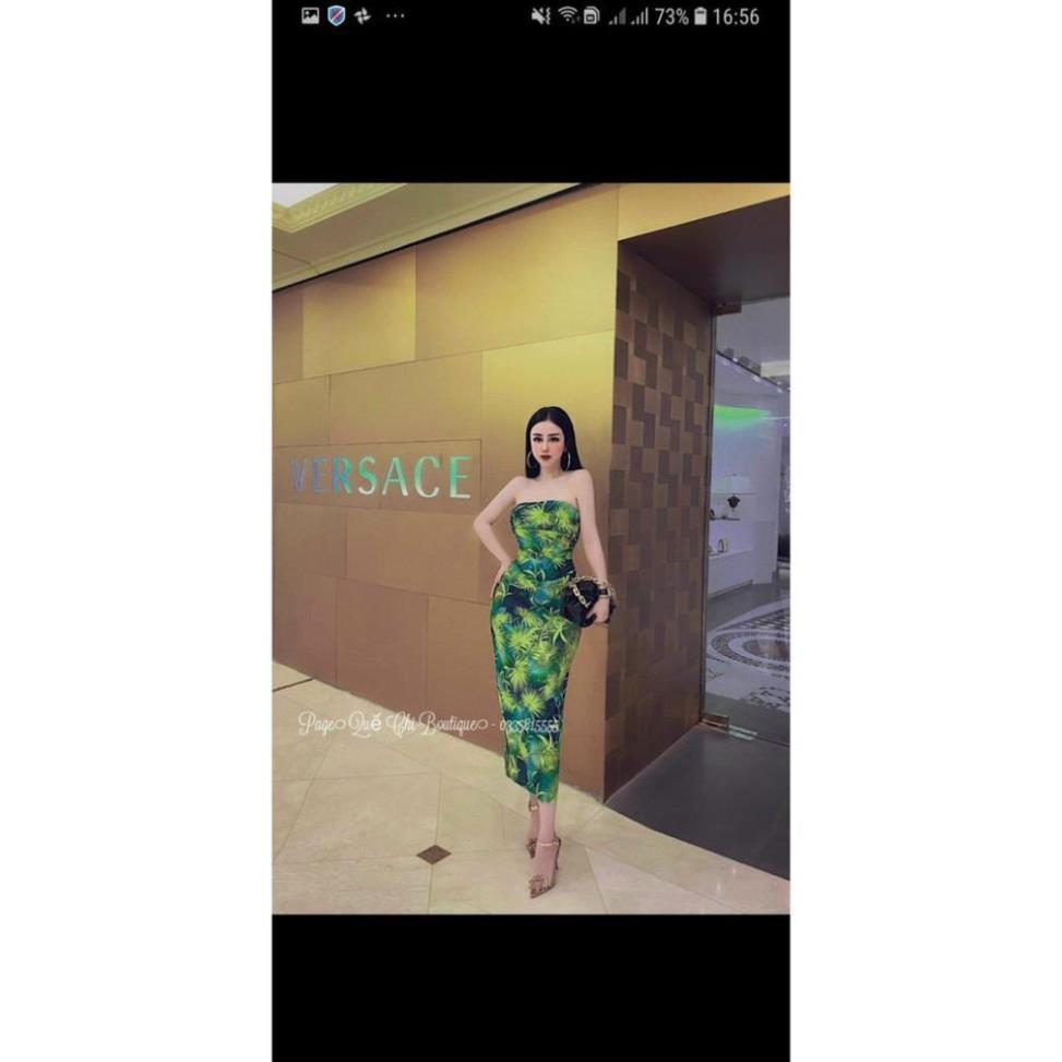 TBO-Vide ảnh thật Đầm body họa tiết cúp ngực siêu sexy, có mút ngực ôm body xanh đen hoa lá cành