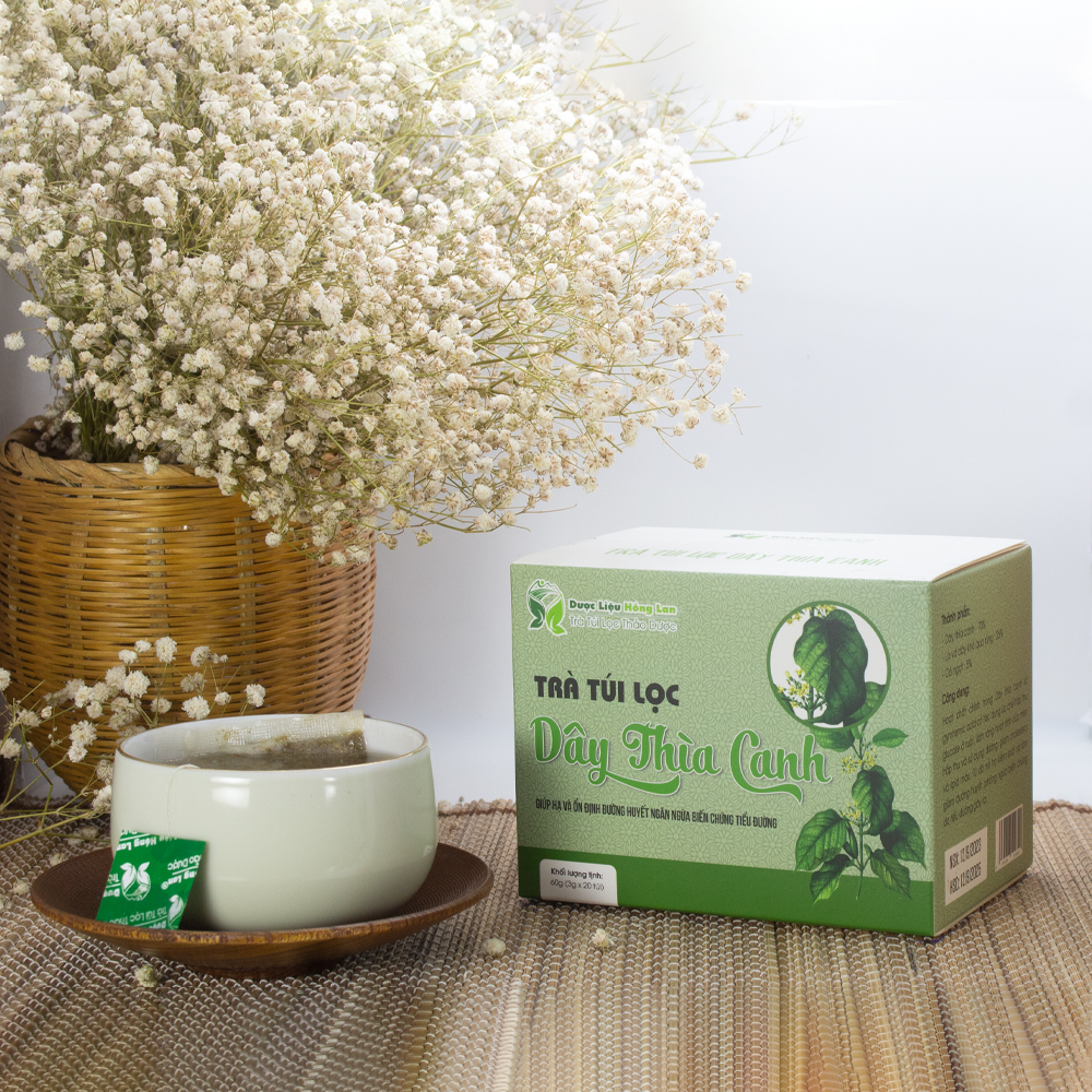 Trà Túi Lọc Dây Thìa Canh 60g (20gói x 3g) Dược Liệu Hồng Lan