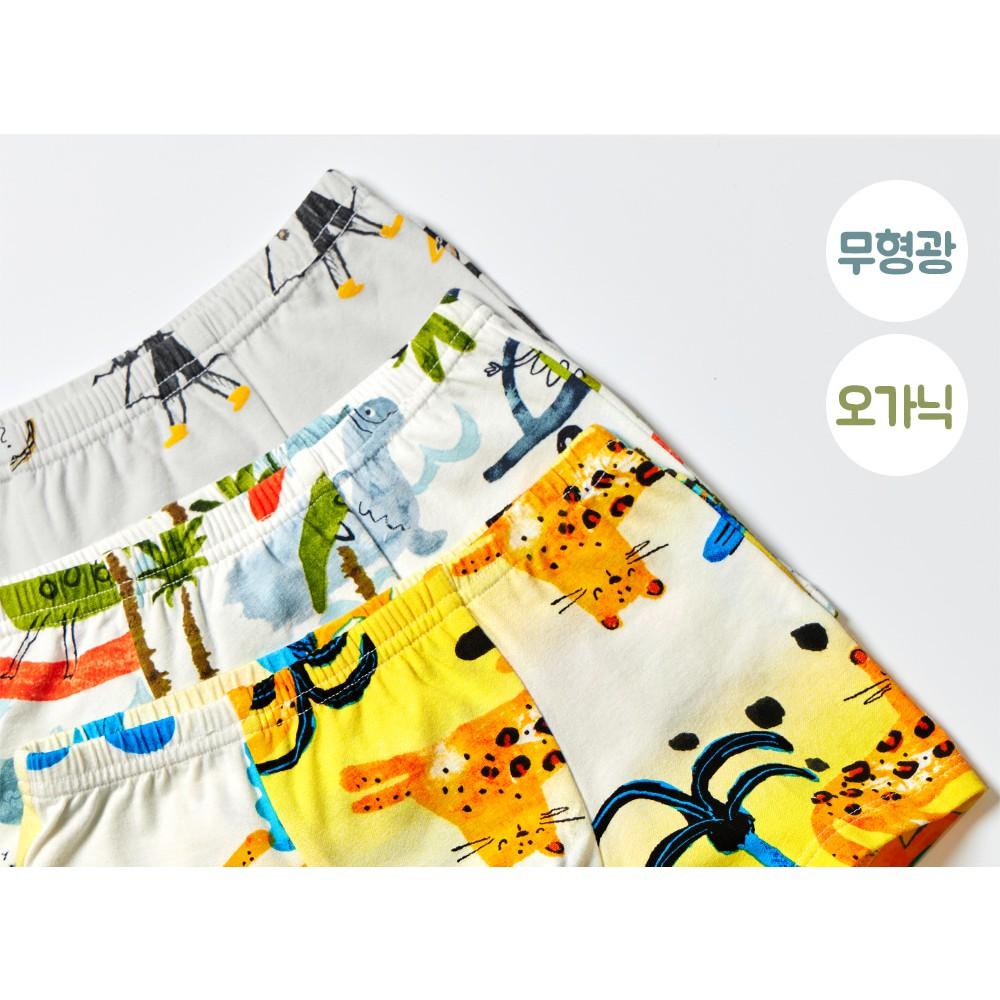 Set 3 quần chip đùi cho bé trai U6001 - Unifriend Hàn Quốc, Cotton Organic