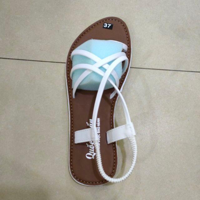 Sandal xỏ ngón dây chéo da siêu dễ thương