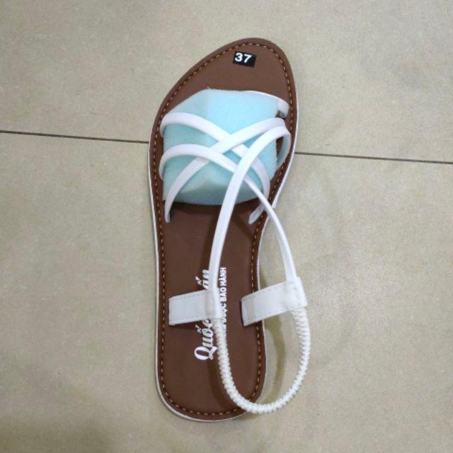 Sandal xỏ ngón dây chéo da siêu dễ thương