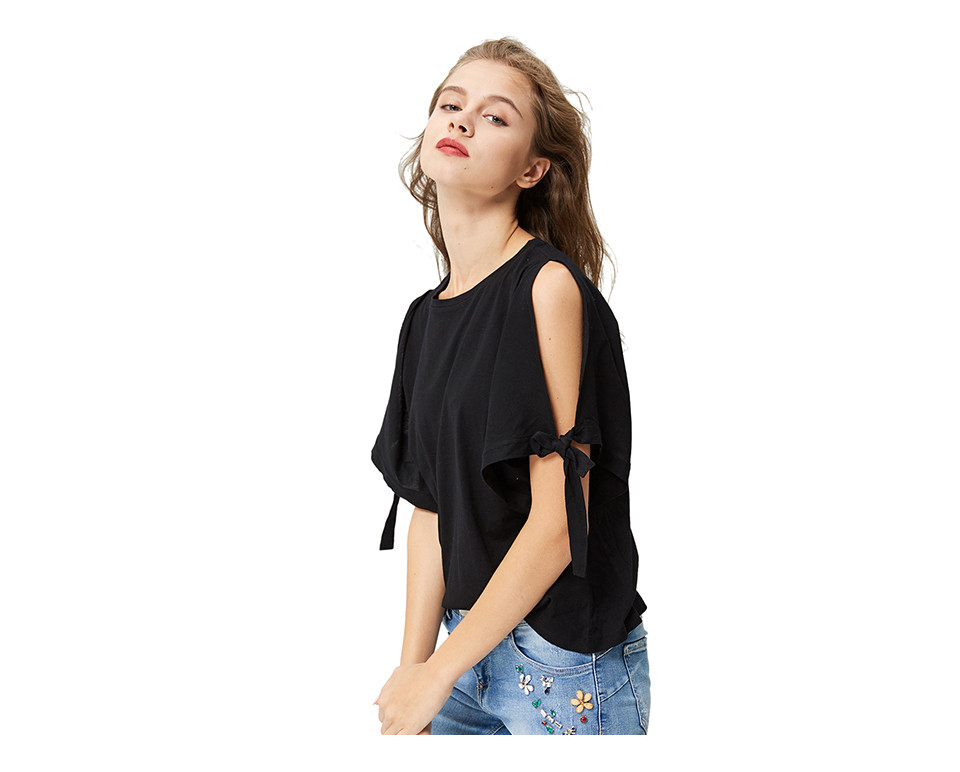 Áo Bẹt Vai Kiểu Cột Tay Áo