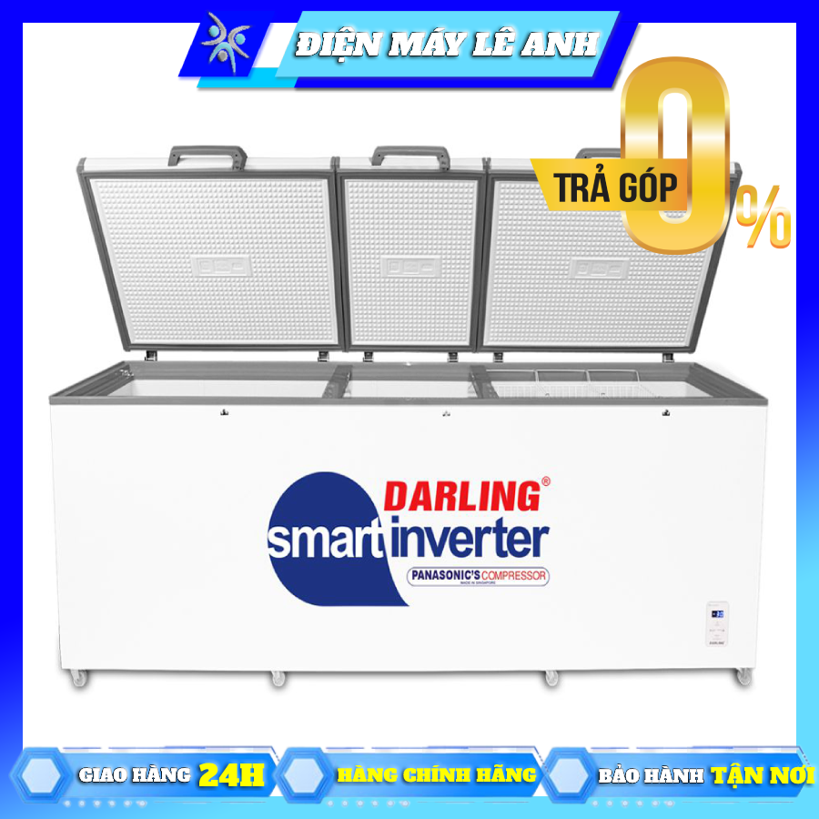 TỦ ĐÔNG 3 CÁNH DARLING INVERTER 1400 LÍT DMF-1279ASI ĐỒNG (R134A) - HÀNG CHÍNH HÃNG