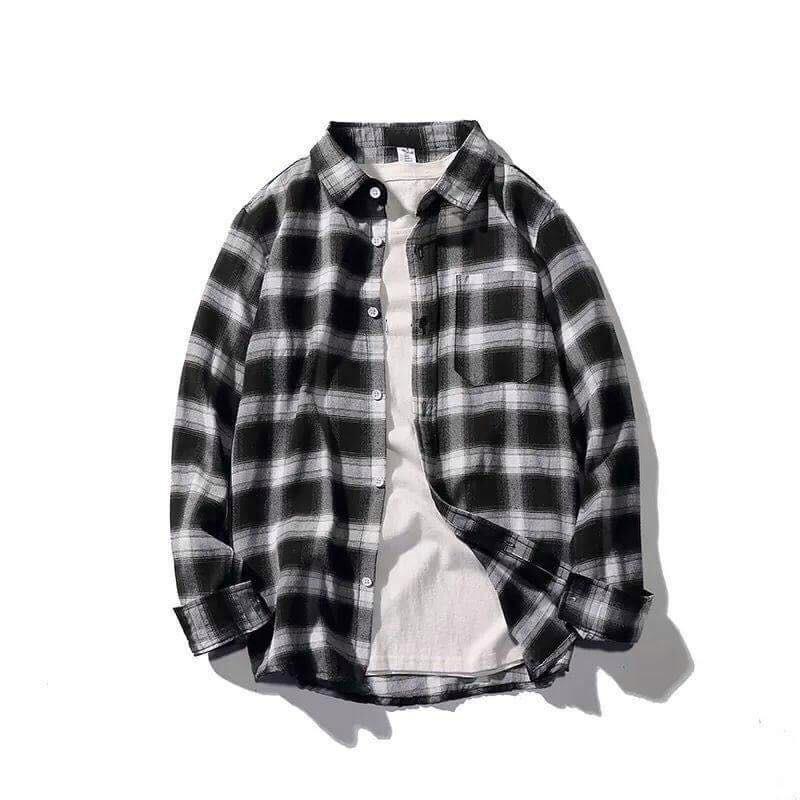 áo sơ mi caro flannel sọc 4 màu