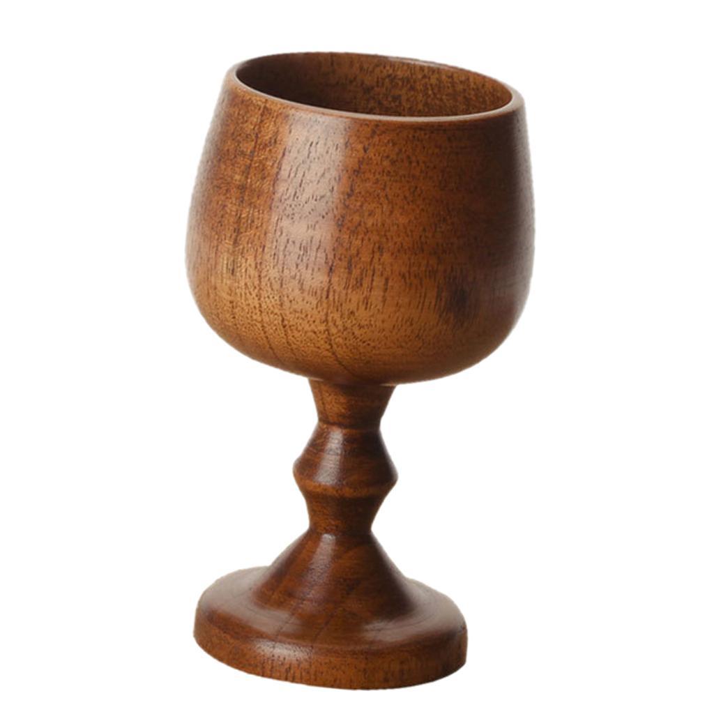 Natural Wooden Cup Handmade Coffee Tea Beer Juice Milk Mug Drink 7.5cmx13cm