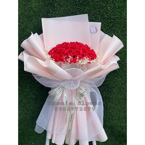 Bó hoa sáp cao cấp 35 bông kèm babi dành làm Quà sinh nhật, valentine, 8/3.