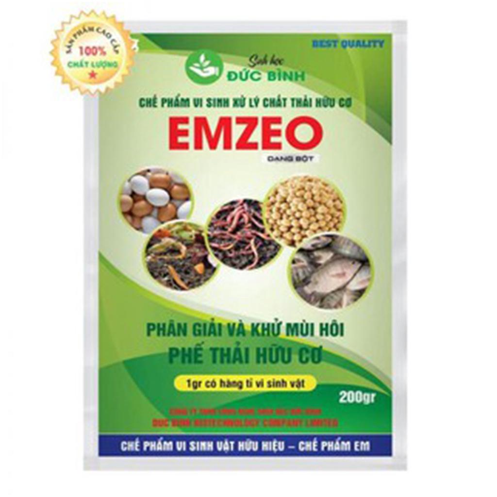Chế phẩm vi sinh trichoderma bacillus + chế phẩm EMZEO ủ phân chuồng , rơm rạ, lá cây, mùn cưa