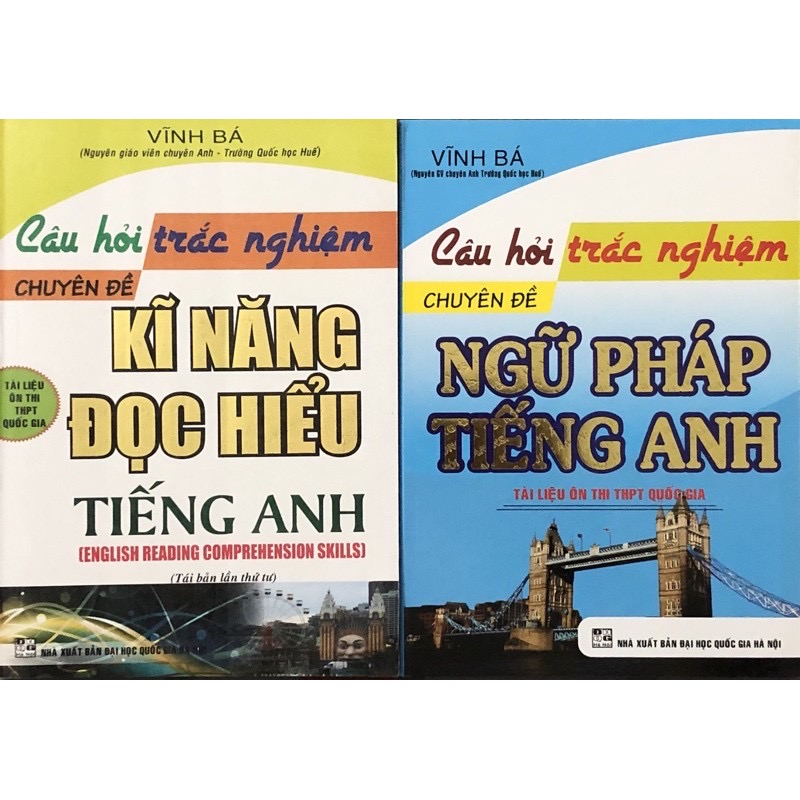 ￼Sách - (Combo 2 cuốn) Câu Hỏi Trắc Nghiệm Chuyên Đề Kĩ Năng Đọc Hiểu + Ngữ Pháp Tiếng Anh