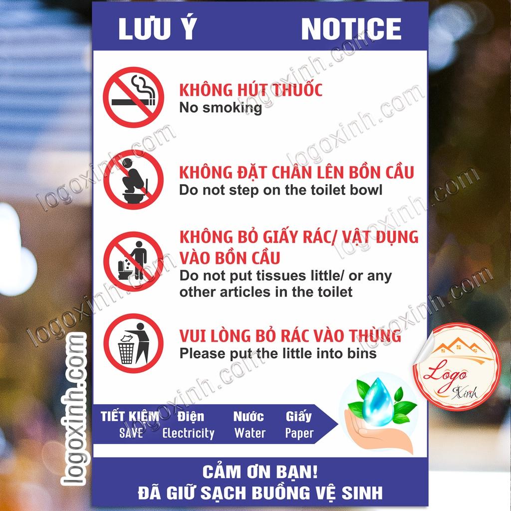 Tem Sticker Decal Quy Tắc Sử Dụng Nhà Vệ Sinh, Nội Quy Toilet Khổ Dọc, Yêu Cầu Sử Dụng Nhà Vệ Sinh Đúng Cách