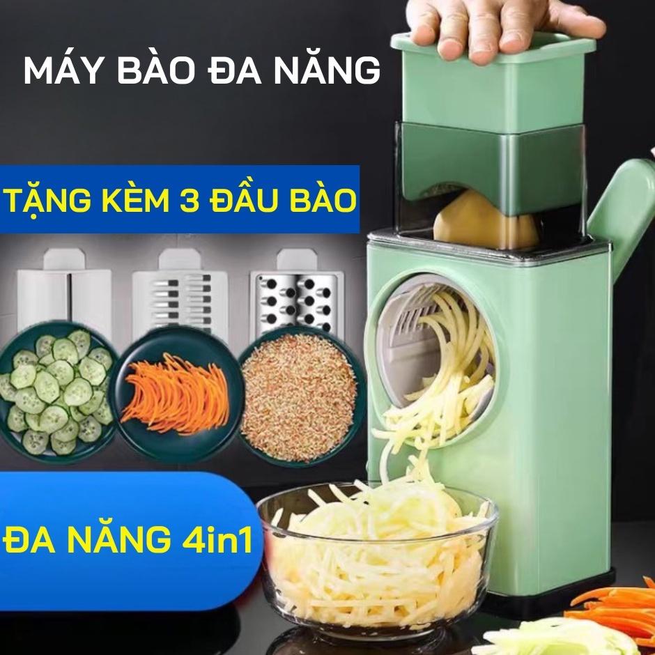 Máy Thái Lát Rau Củ Quả Để Bàn Cầm Tay- Dụng Cụ Bào Sợi, Cắt Lát Rau Củ Đa Năng 4in1