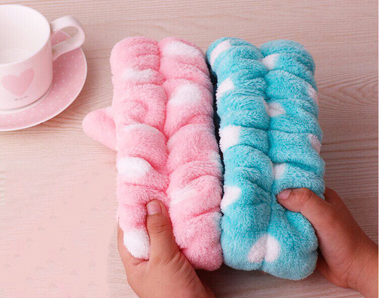 Băng đô turban nơ, băng đô rửa mặt họa tiết chấm bi cute BD28