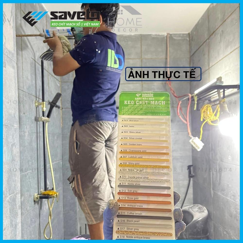 COMBO Keo Chít Mạch Saveto Epoxy 2 Thành Phần, Keo Chà Ron Gạch, Keo Chà Ron 2 Thành Phần-Keo Kẻ Chỉ Gạch Cao Cấp Saveto 400ml