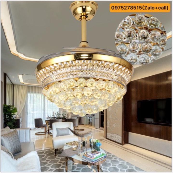 Quạt Trần nguyên nhân Công Xuất 90W tiết kiệm ngân sách Điện, Có Đèn LED, Có Điều Từ Xa,Tặng Móc cao su thiên nhiên treo