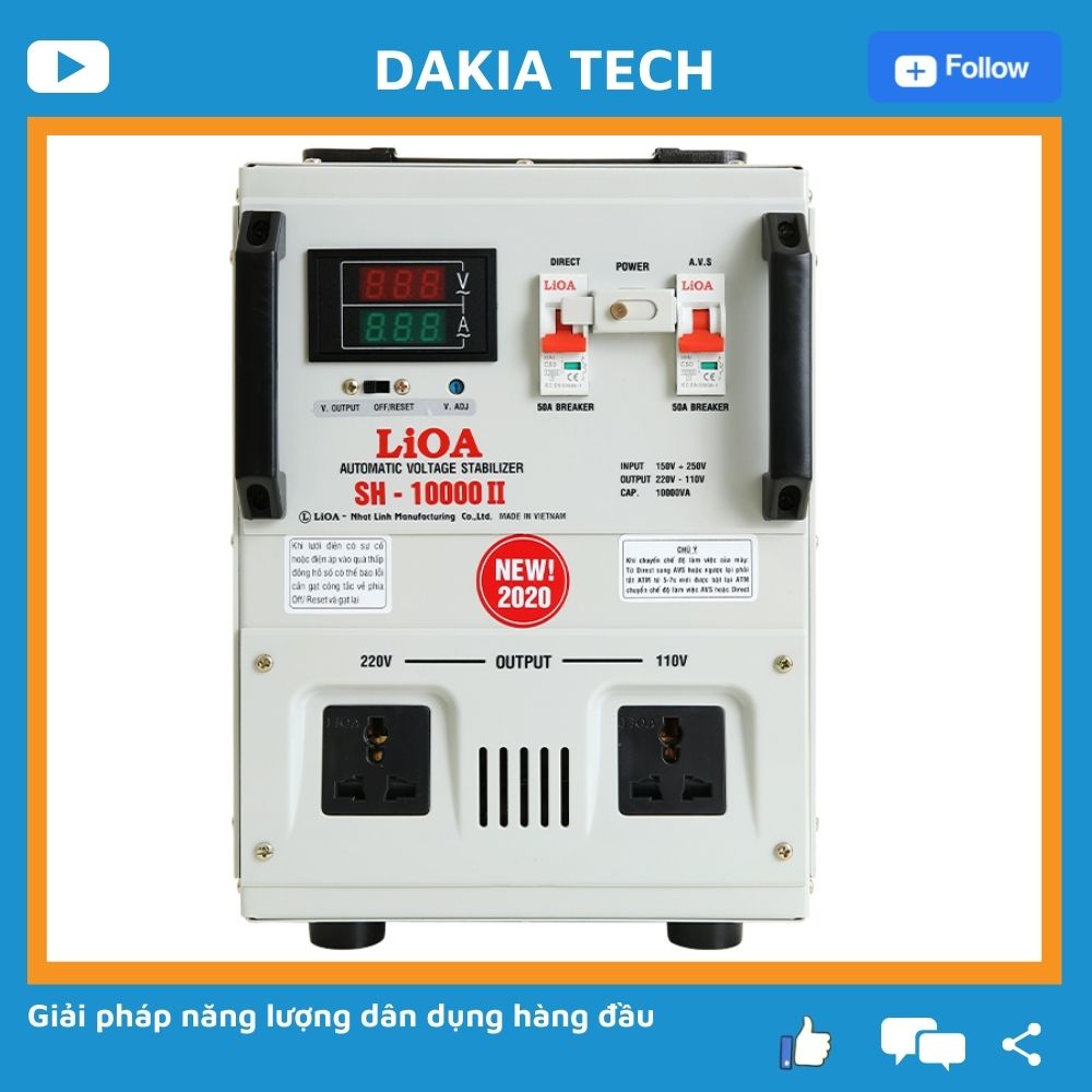 Ổn áp 1 pha LiOA SH-10000II