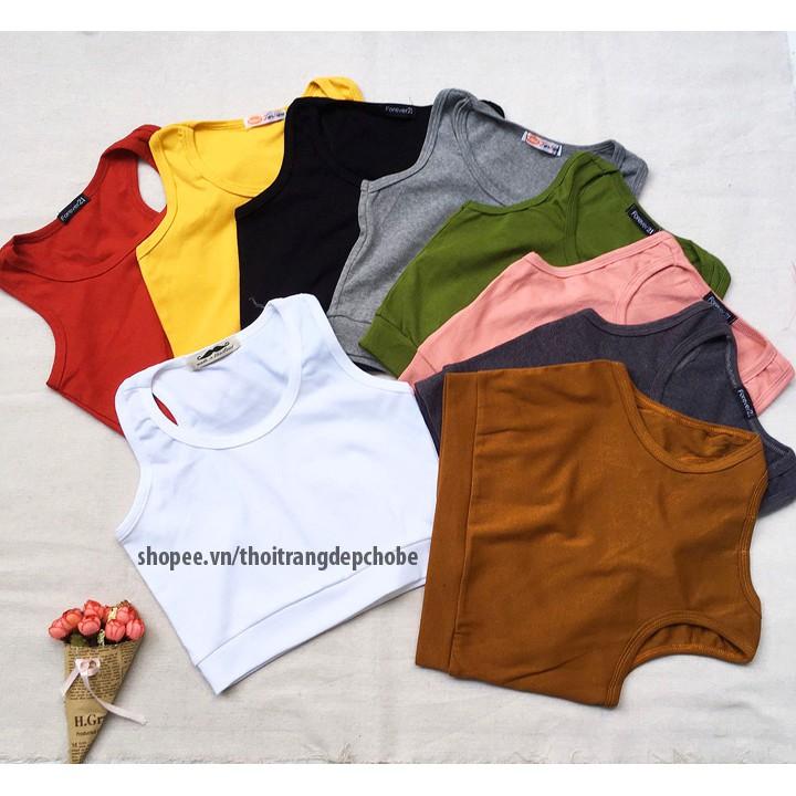 Áo Thun Nữ Croptop từ 35-45kg 3 lỗ chất borip đẹp - AONU13