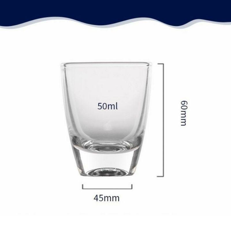 Hộp 12 ly uống rượu - chén mắt trâu thủy tinh chịu nhiệt và chống va đập tốt