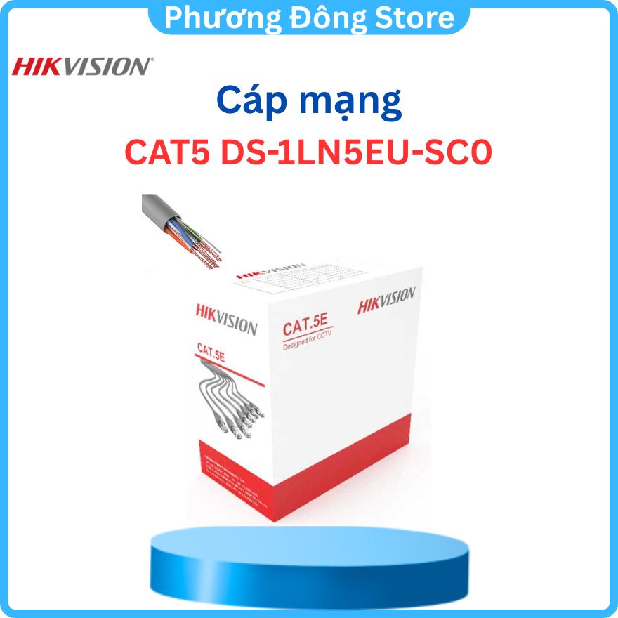 Cáp mạng CAT5 8 Lõi đồng HIKVISION DS-1LN5EU-SC0 - Hàng chính hãng