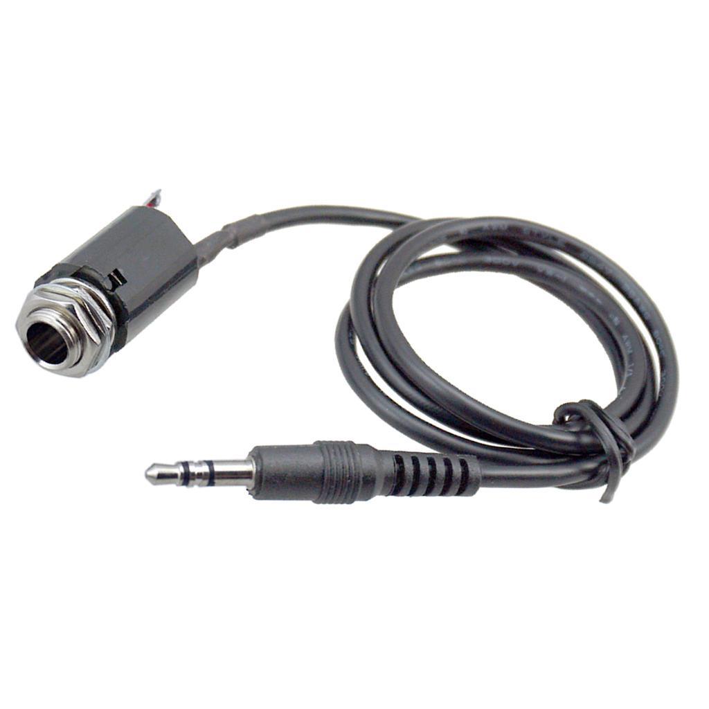 2-4pack Acoustic Guitar Piezo Pickup EQ Wire Cable with 6.35mm Endpin Output