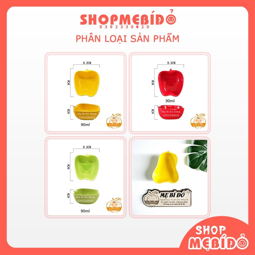 Bát Ăn Dặm Gốm Sứ Kiểu Nhật Hình Quả Táo Nhỏ Cho Bé