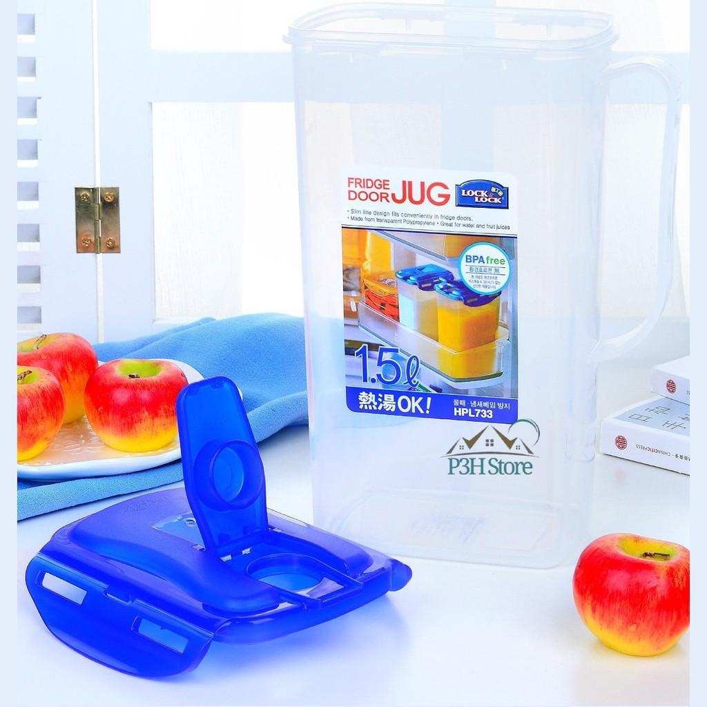 Bình nước Lock&Lock dạng rót Jug 1.5L/2L/3L HPL733 HPL735 HAP607 nhựa PP an toàn thực phẩm
