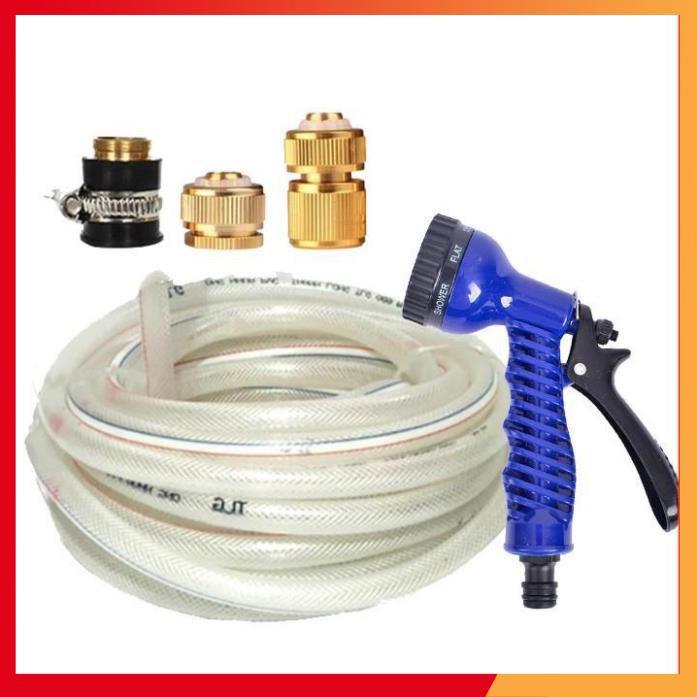 Bộ dây tăng áp 3 lần vòi xịt nước rửa xe, tưới cây loại 7-10m 206843