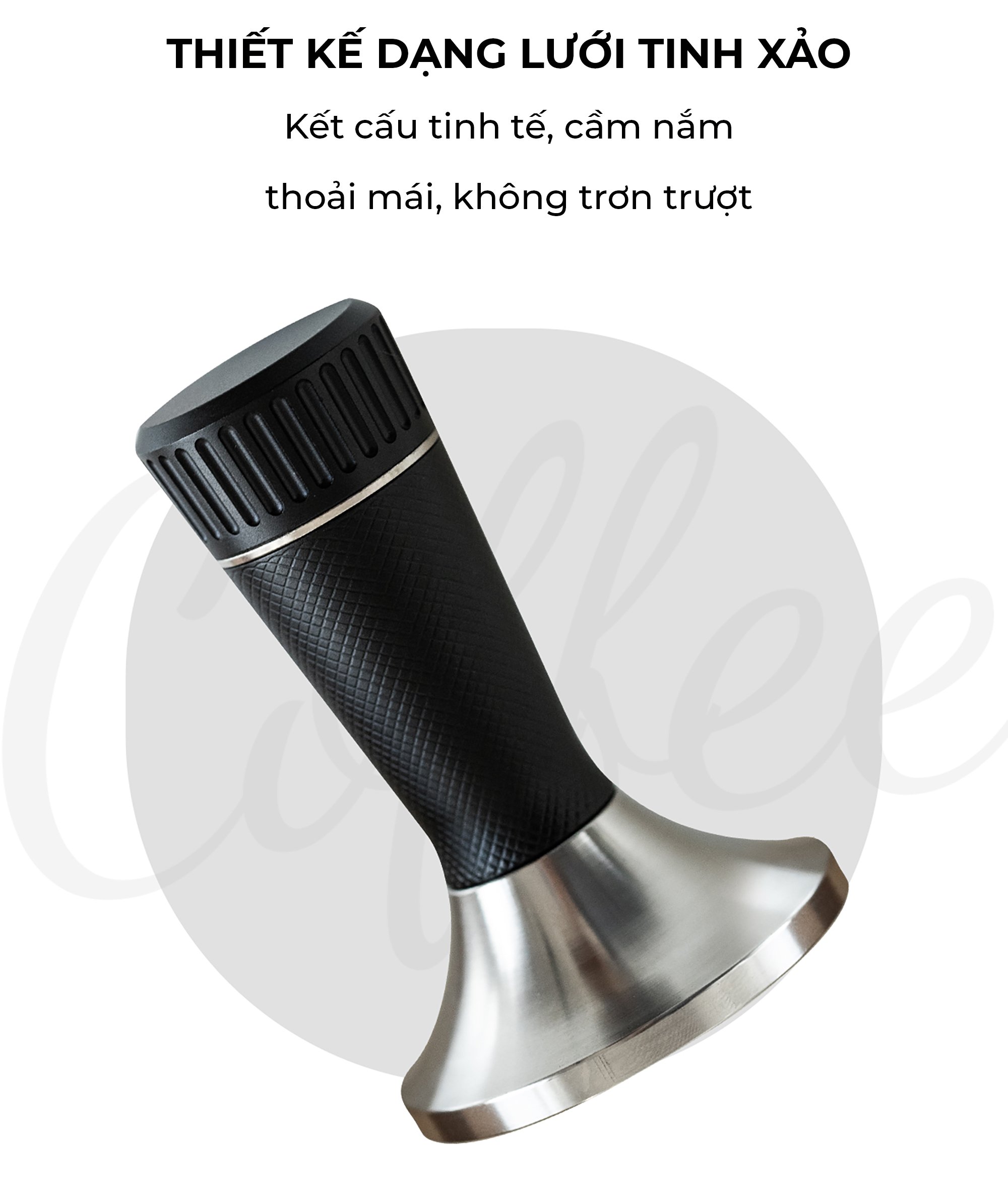 Tamper nén cà phê 2 trong 1 có kim khuấy đảo cà phê 58.3mm CAFE DE KONA