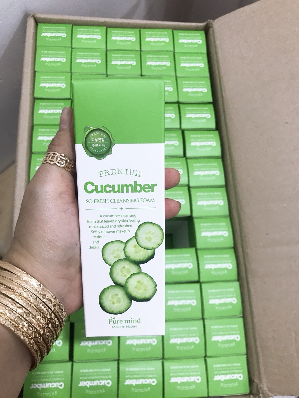 Sữa rửa mặt dưa leo Pure Mind Cucumber (Tặng 1 mặt nạ Jant Blanc)