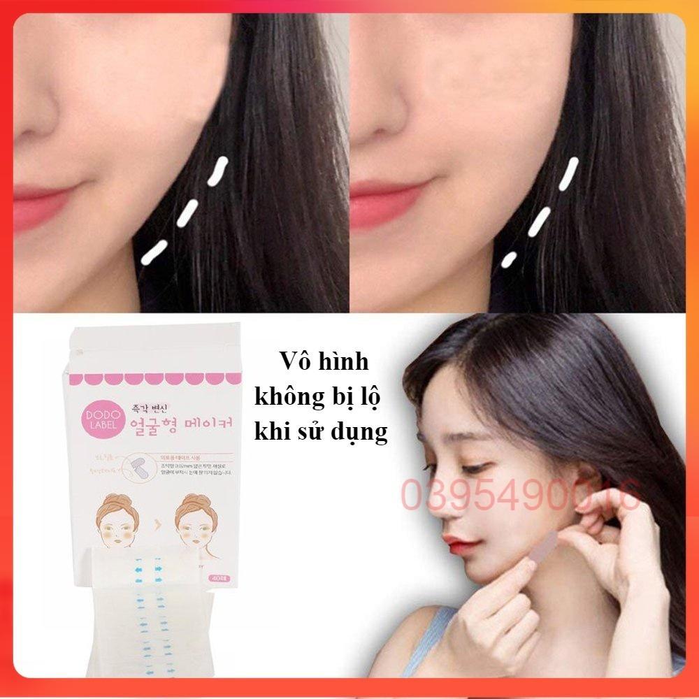 Hộp 40 miếng dán nâng cơ mặt tạo cằm Vline trong suốt vô hình, làm săn chắc da ngay lập tức Không thấm nước dể dàng sd