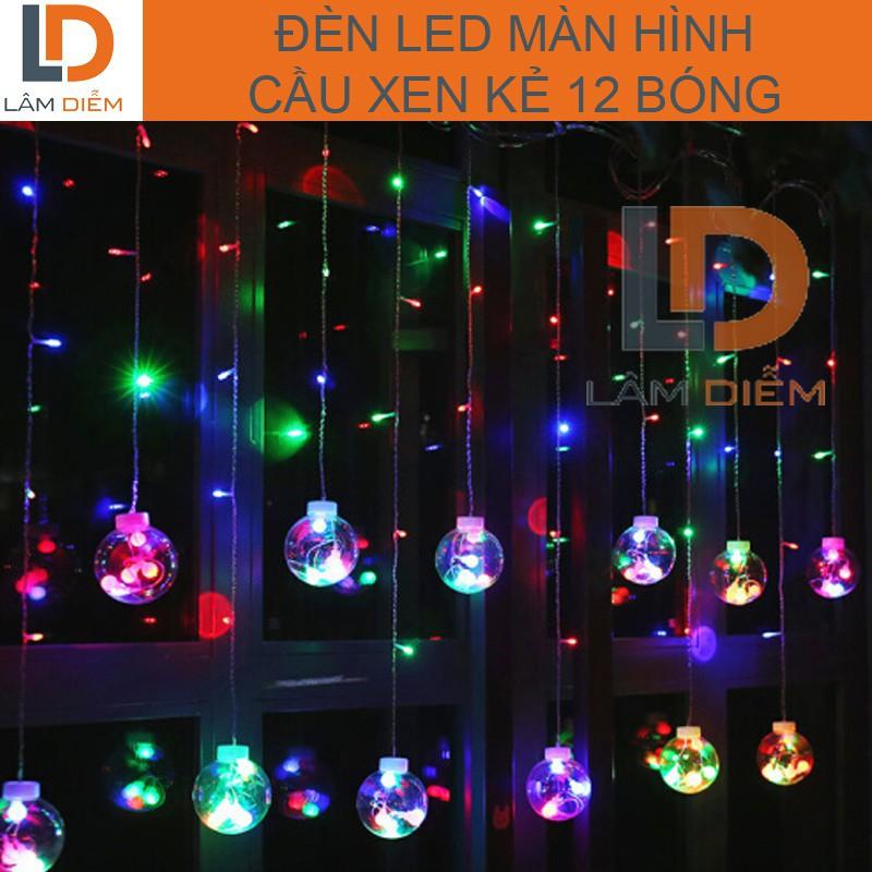 Đèn nháy led thả rèm hình quả cầu